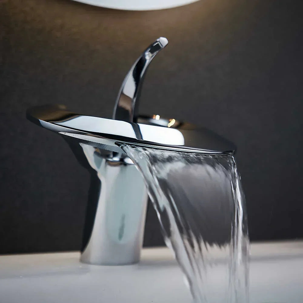 Copperflow – Waterfall Bathroom Faucet, Single Hole