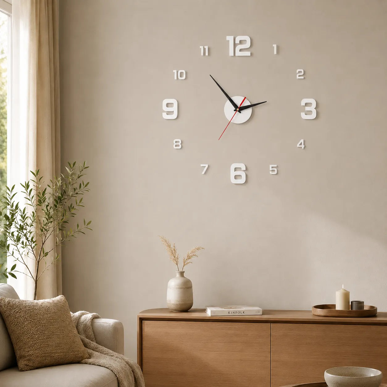 Halovana – Glow-in-the-Dark DIY Wall Clock, Frameless 3D Modern Home Decor