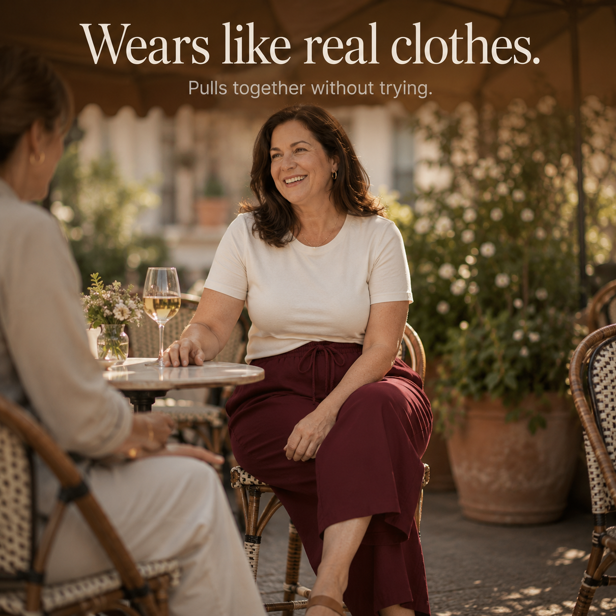 Calmara – Cropped Wide-Leg Drawstring Pants