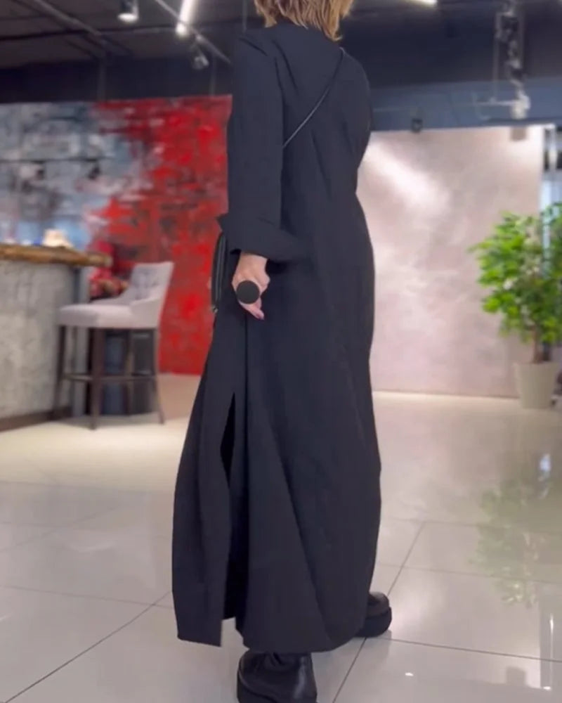 Helena | Long flowy dress with side slits