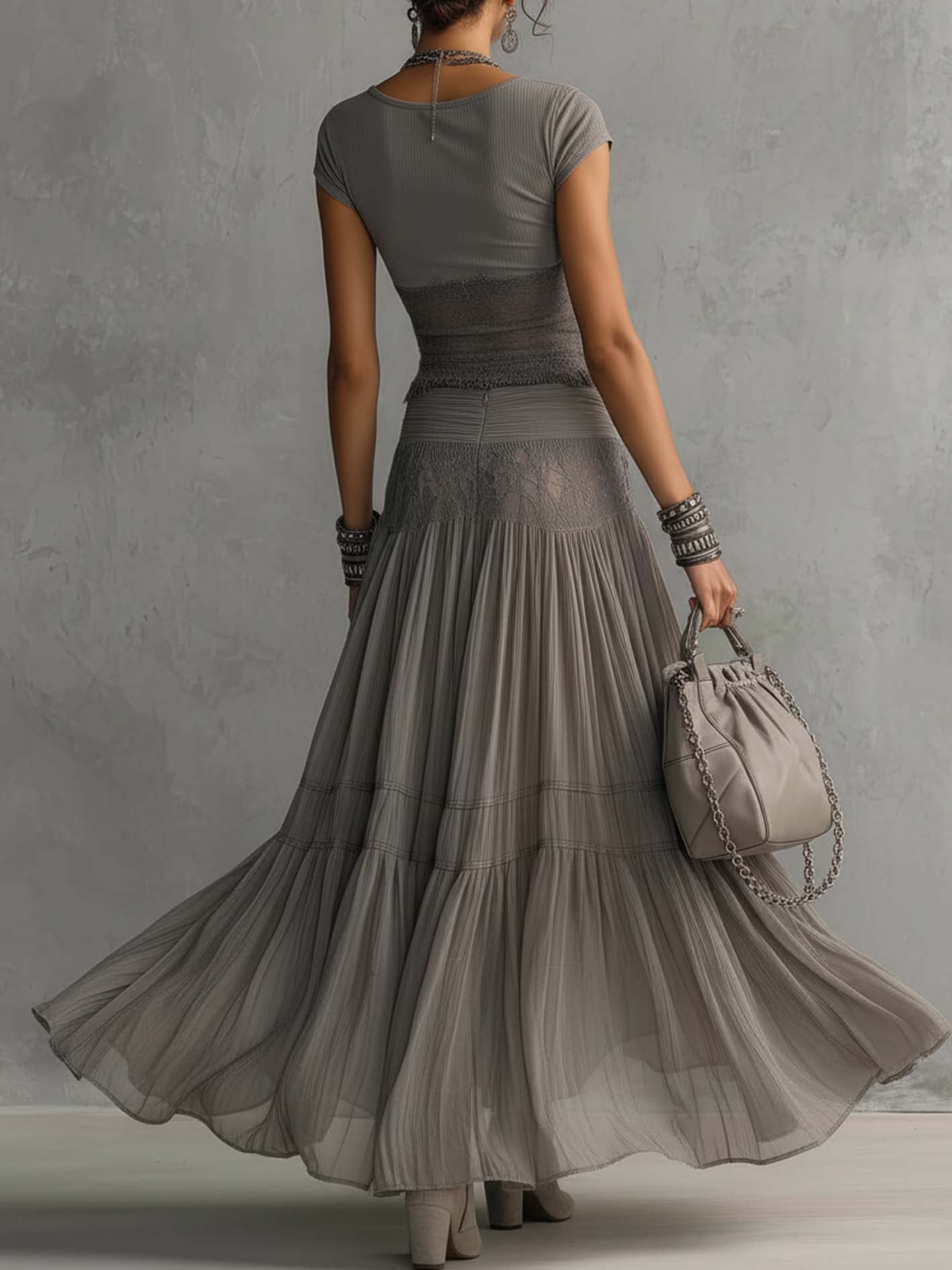 Paulina | Gray Lace Slimming Set