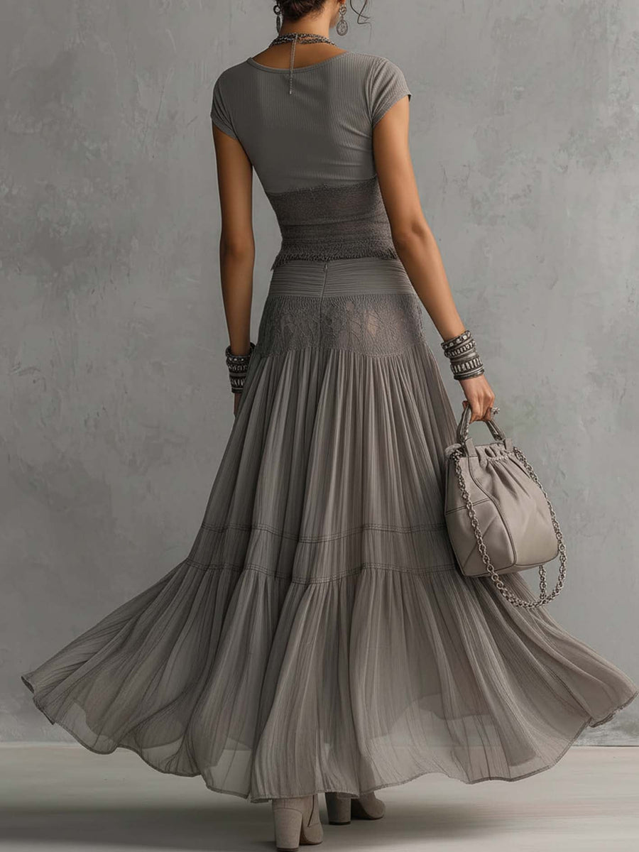 Paulina | Gray Lace Slimming Set