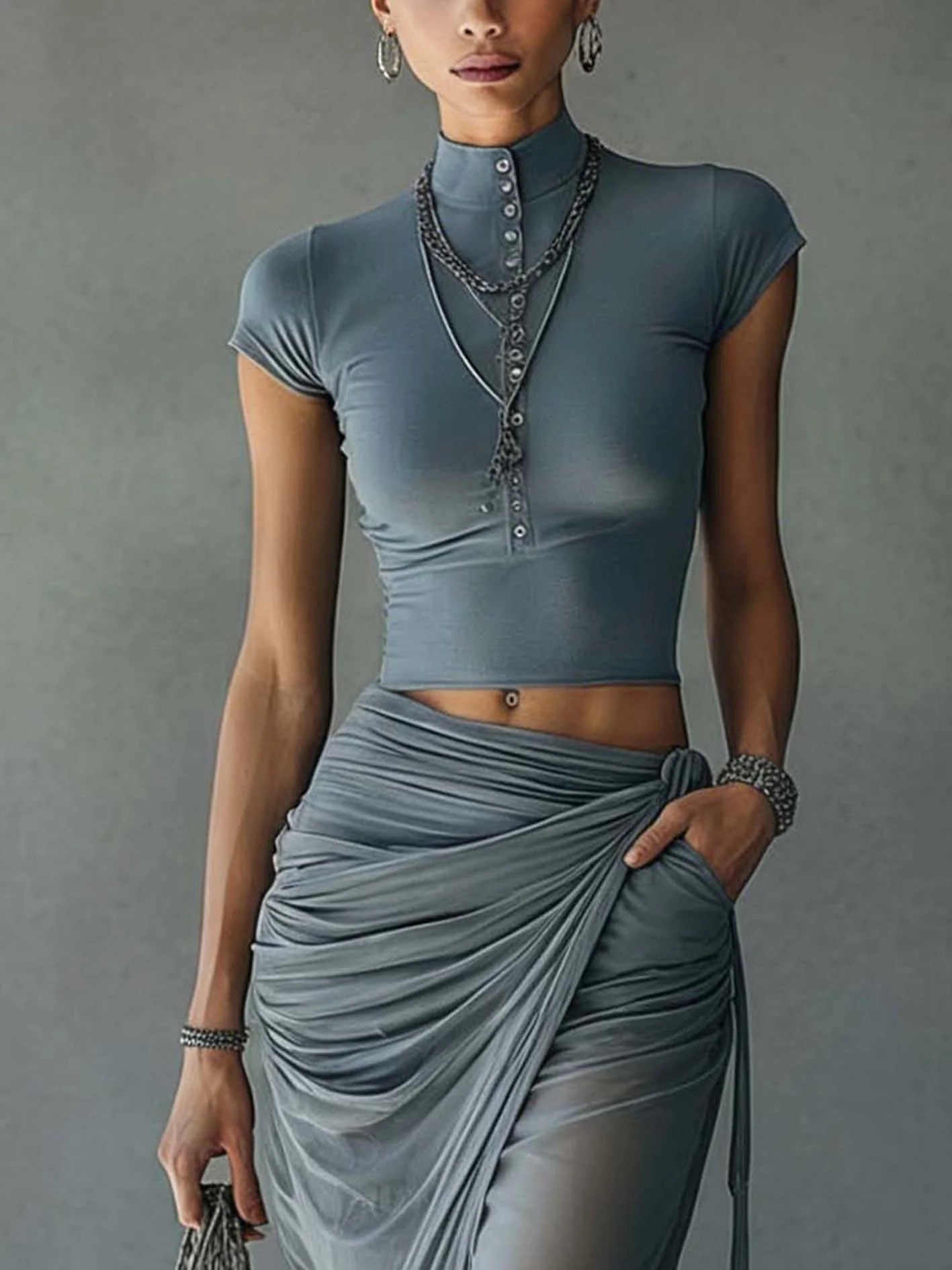 Abigail | Blue Slim Set