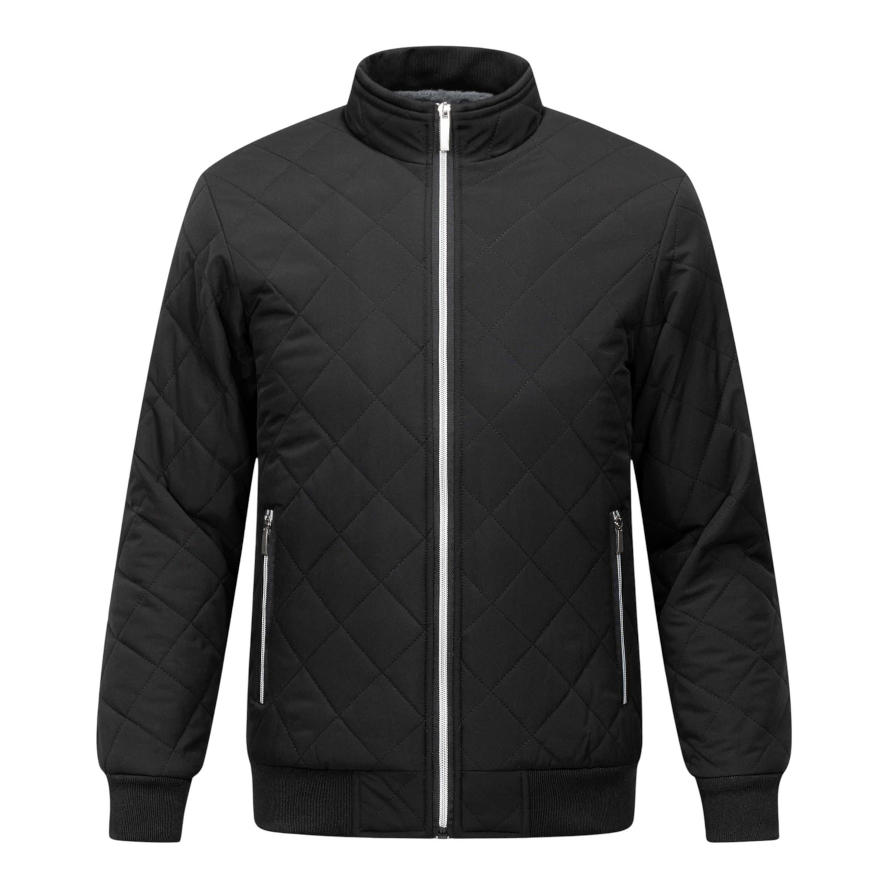 Hristo - Diamond Pattern Fleece Lined Jacket