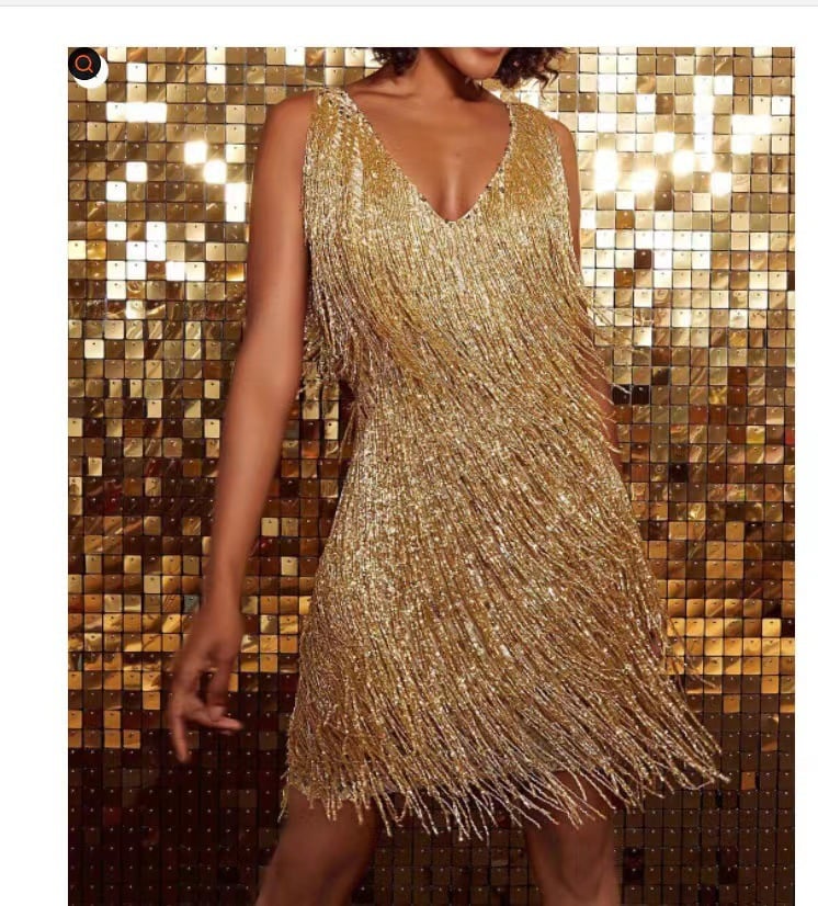 Fringella™ | Elegant Fringe Party Dress