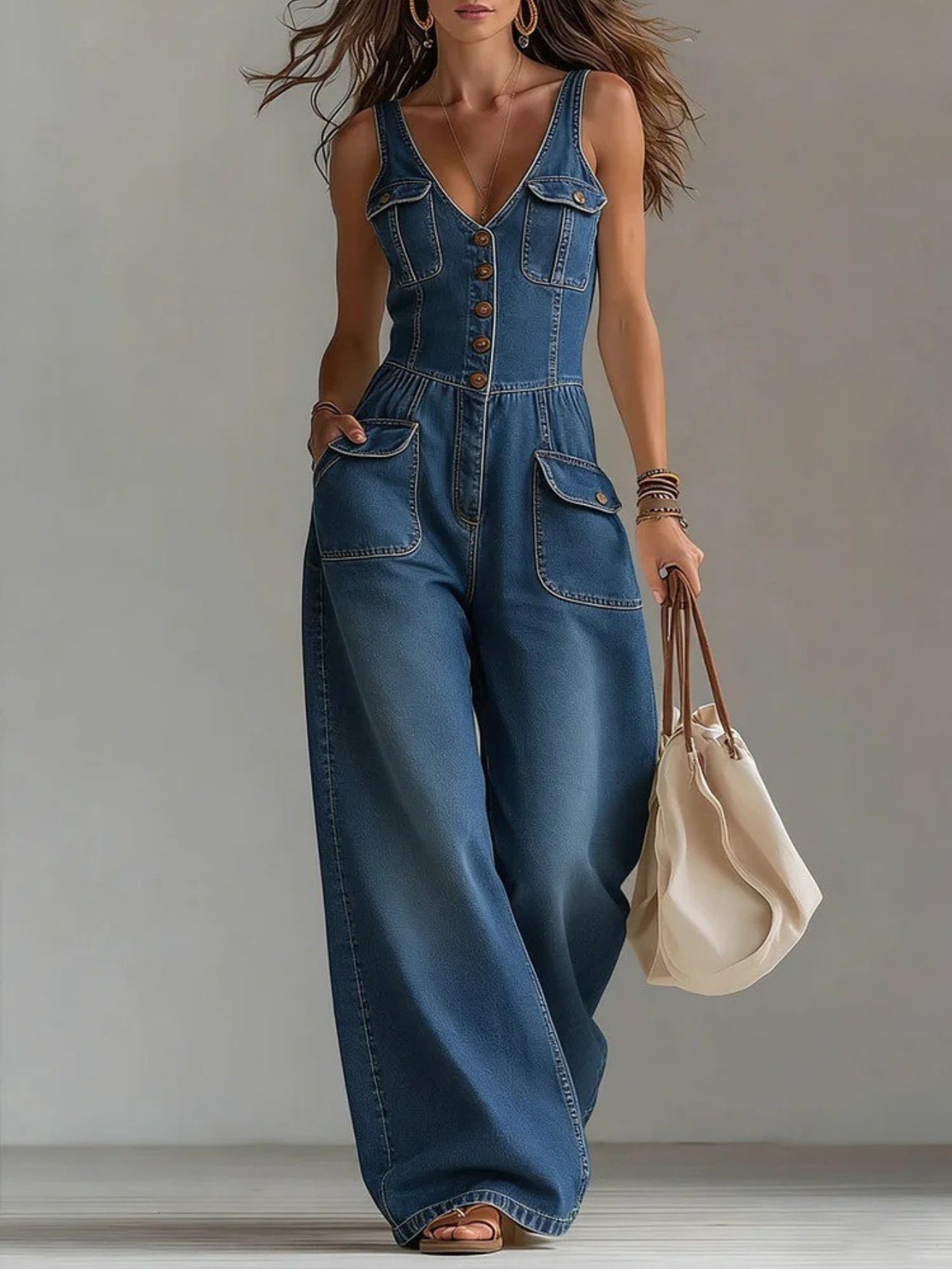 Claire | Women’s V-Neck Jumpsuit