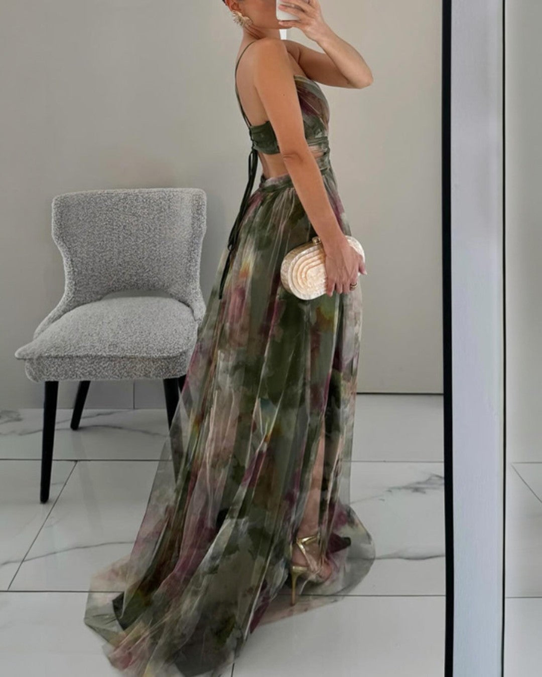 Giselle - Long Dress with Floral Print