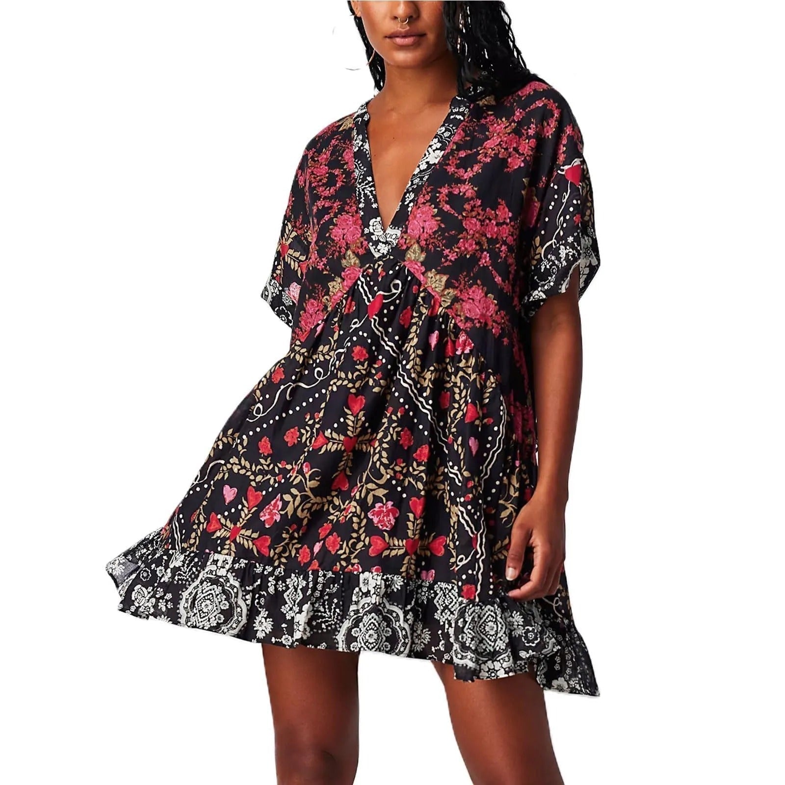 Bohemian Dress V-Neck - Timeless Elegance