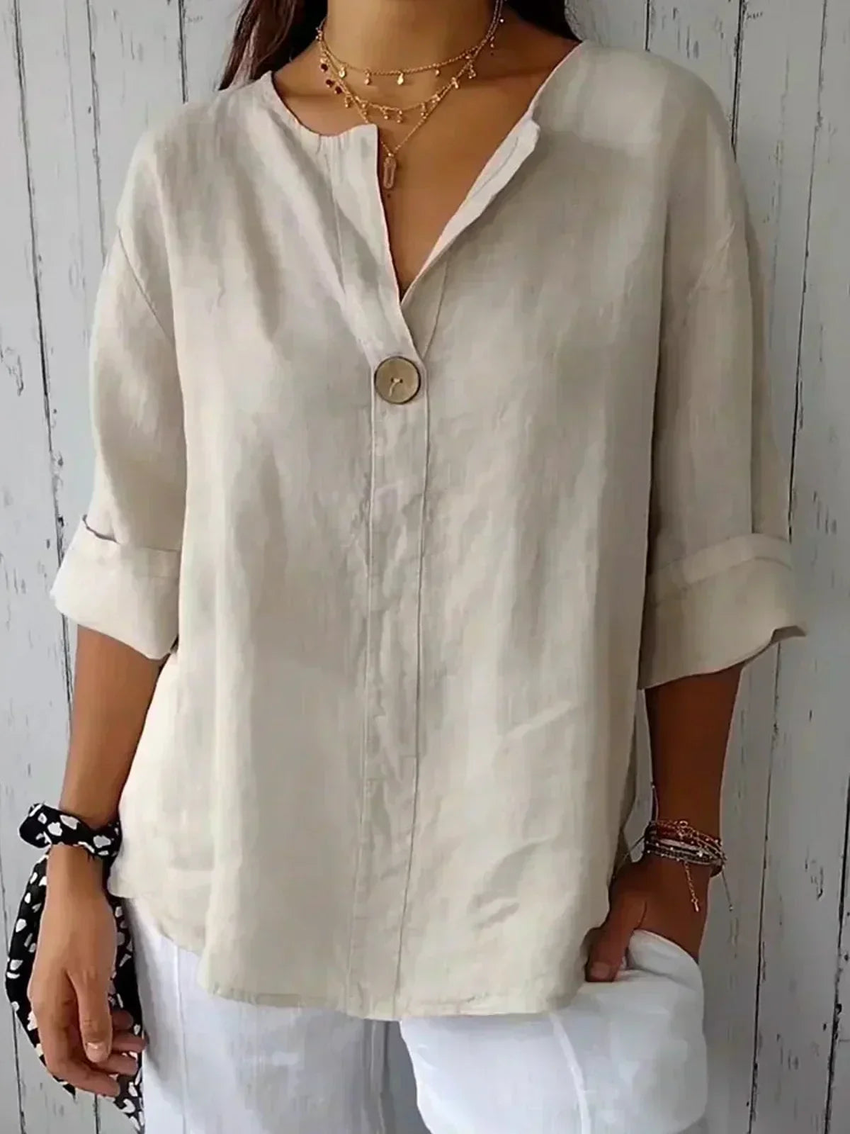 Deva™ | Casual V-Neck Blouse