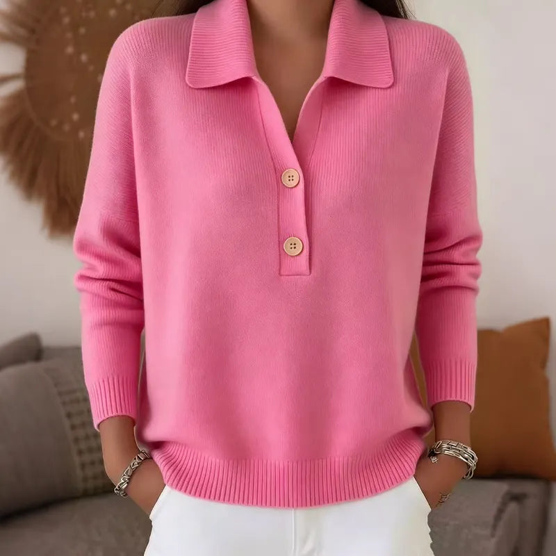 Marcellisse - Soft-Touch V-Neck Sweater
