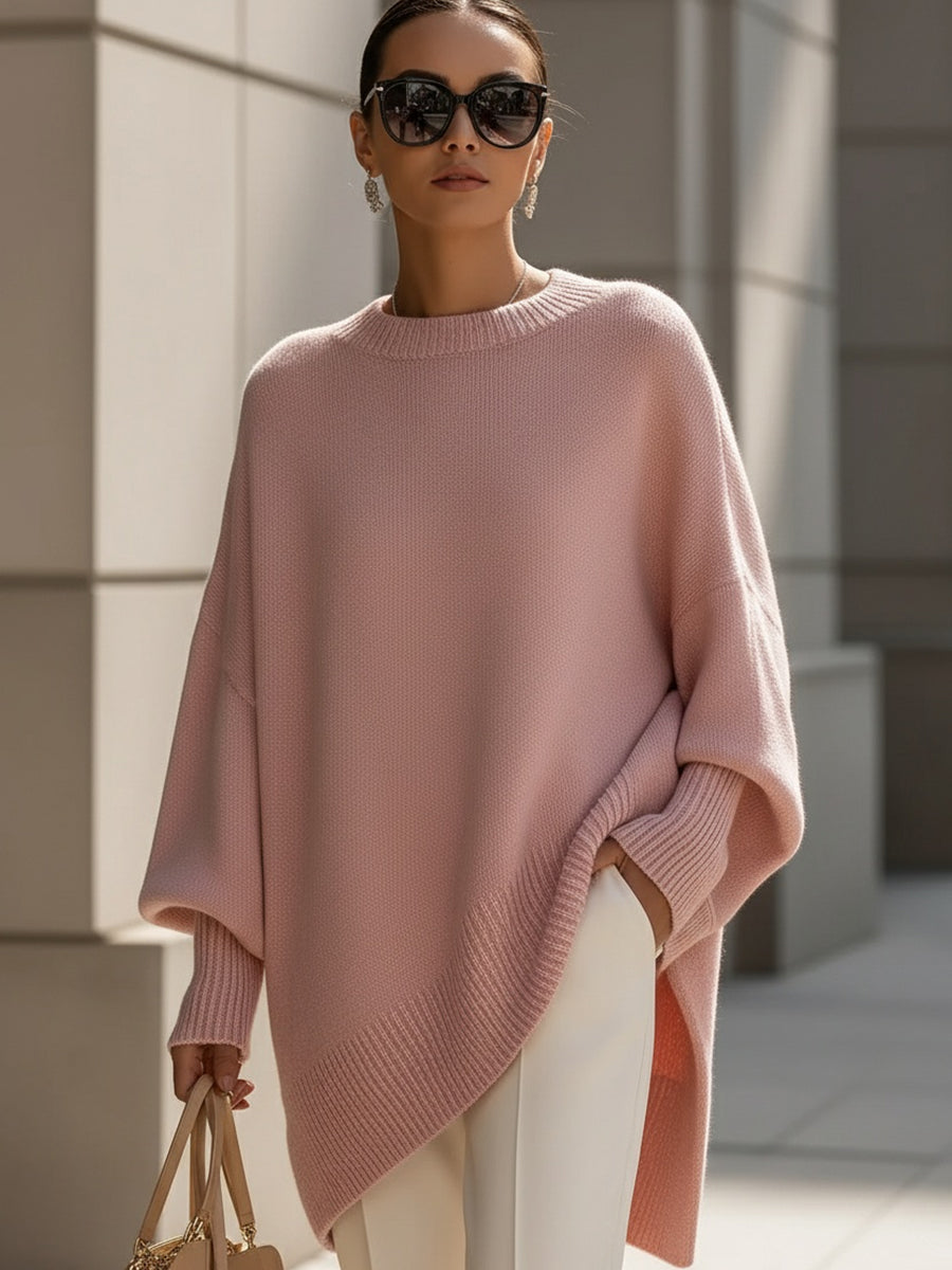 CLAIRE – ELEGANT ASYMMETRICAL KNIT SWEATER