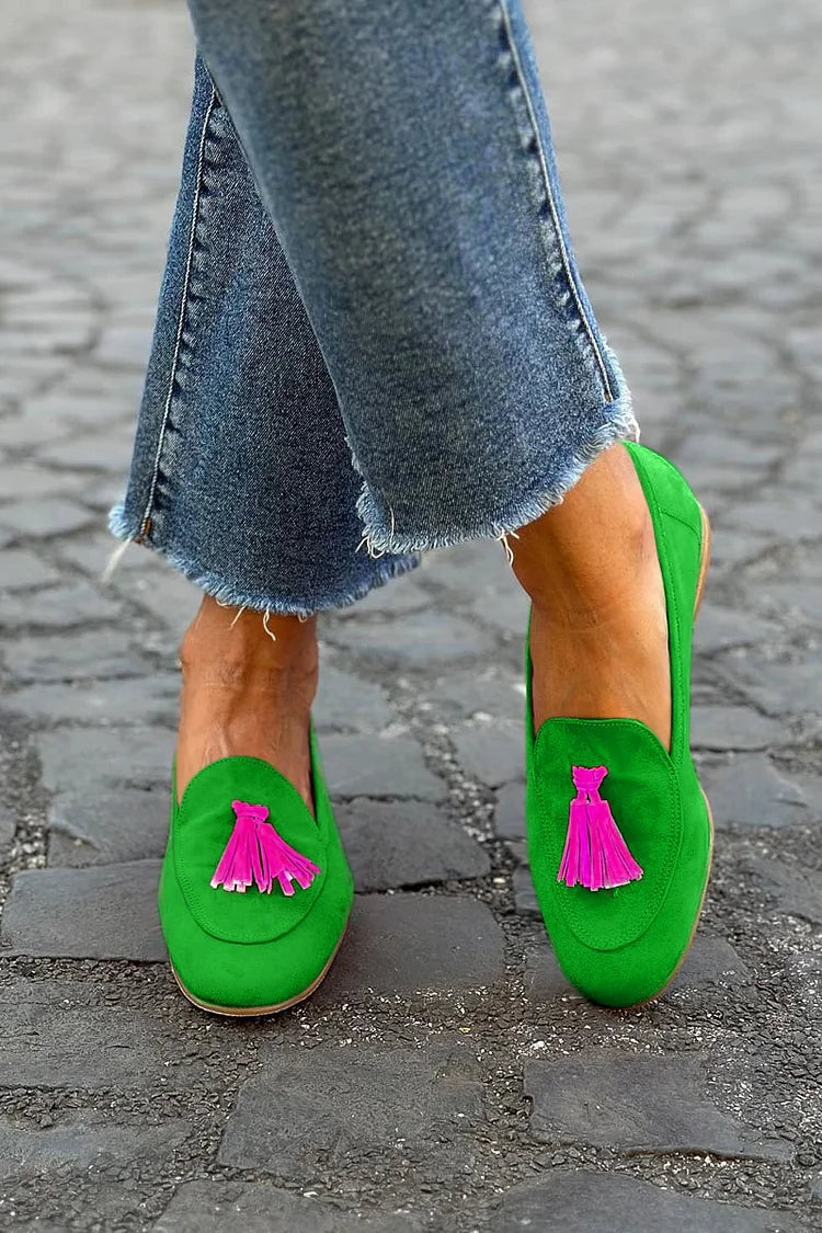 Boattin - Elegant Suede Loafers With Tassels