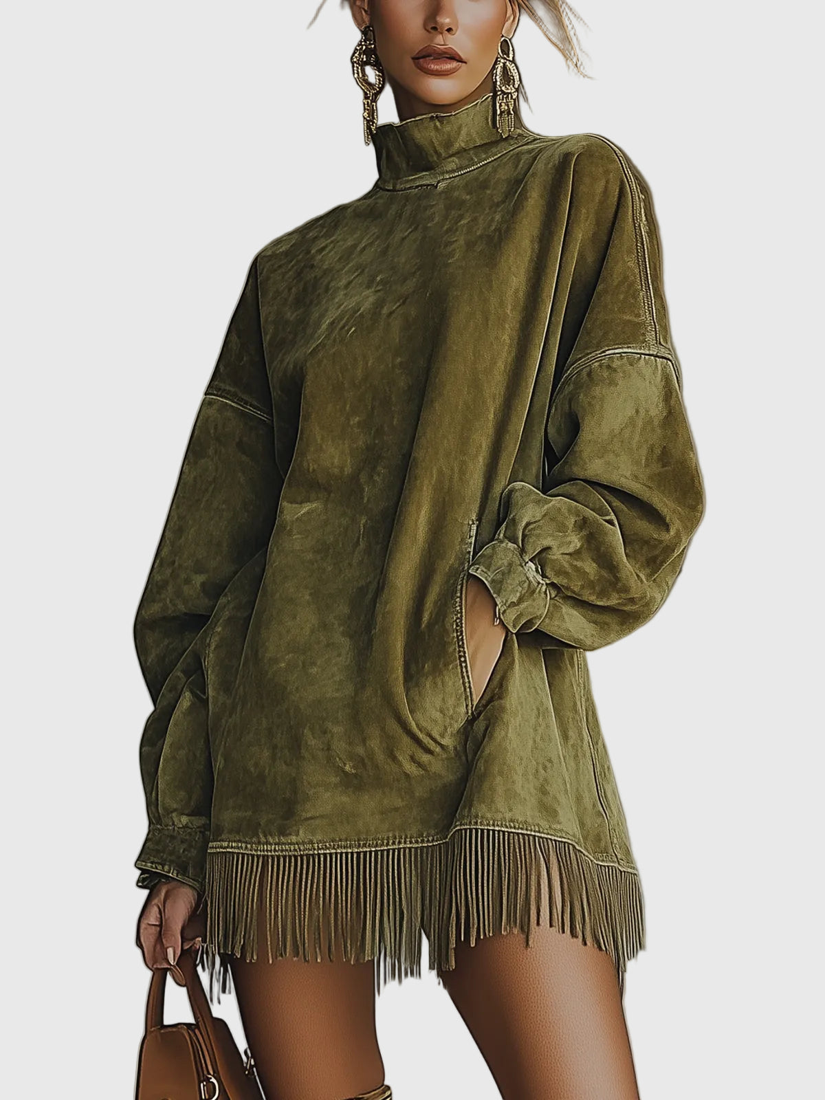 Olive | High Neck Dress