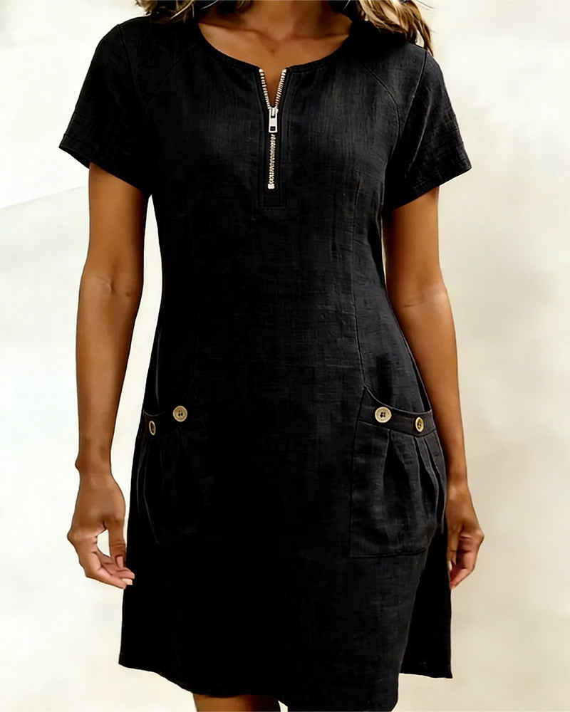 Elenia™ | Casual Zipper Dress