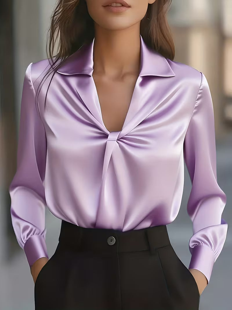 Leylah - Elegant Long Sleeve Blouse