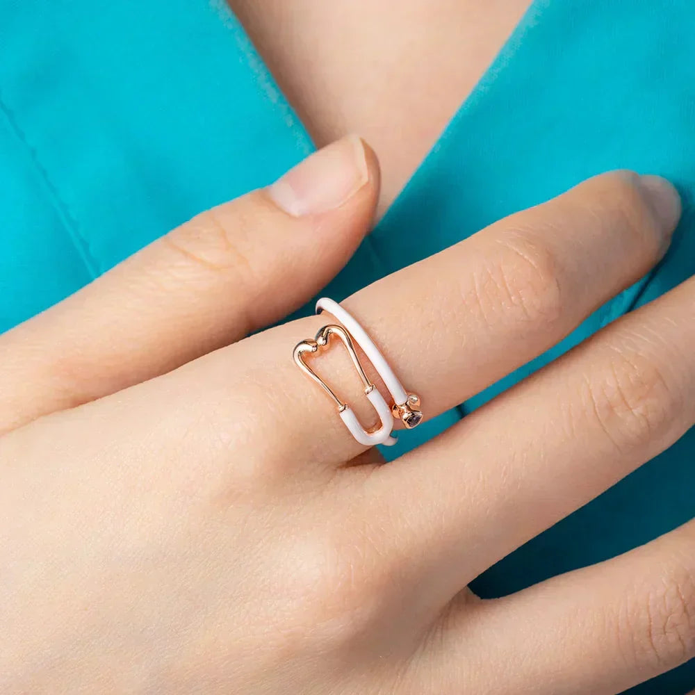 Ophelia™ | Heart Stethoscope Ring