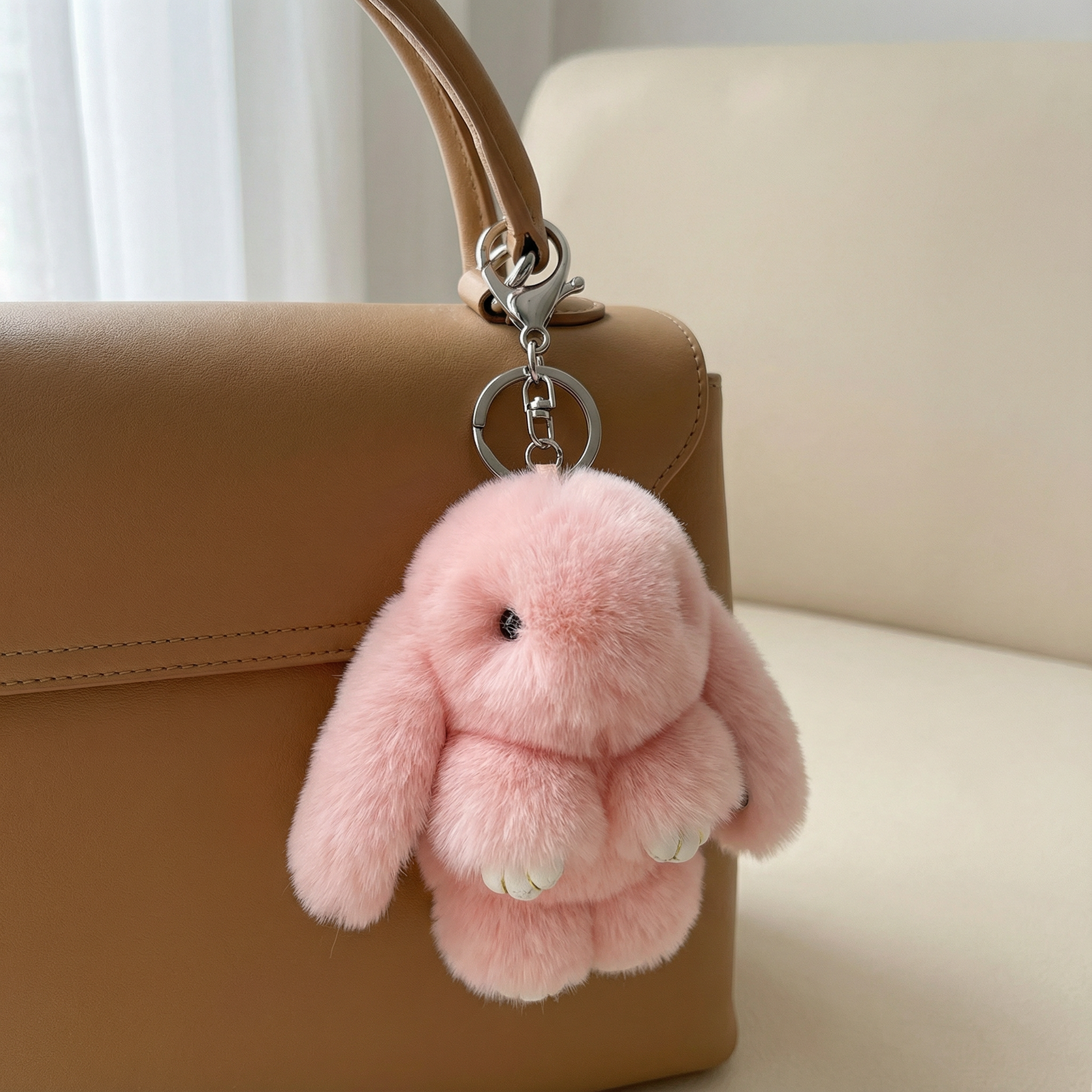 Lulette Fluffy Bunny Bag Charm