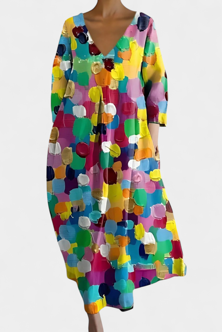 NAOMI – ART BLOOM MIDI DRESS