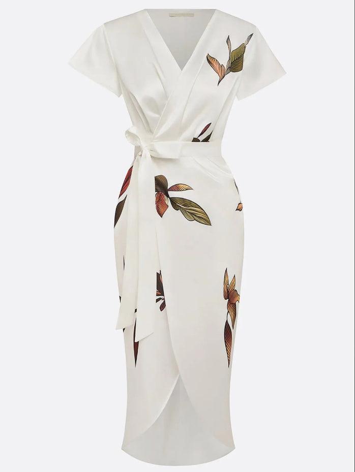Elin™ | Elegant Floral Wrap Dress