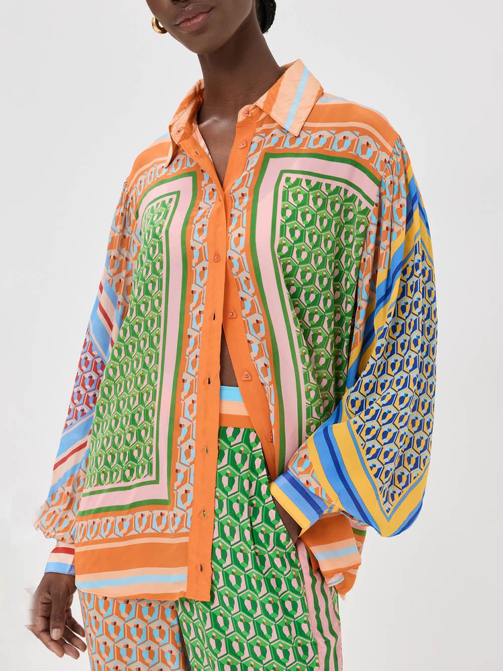 Josephine | Tropical Look Colorful Unique Shirt