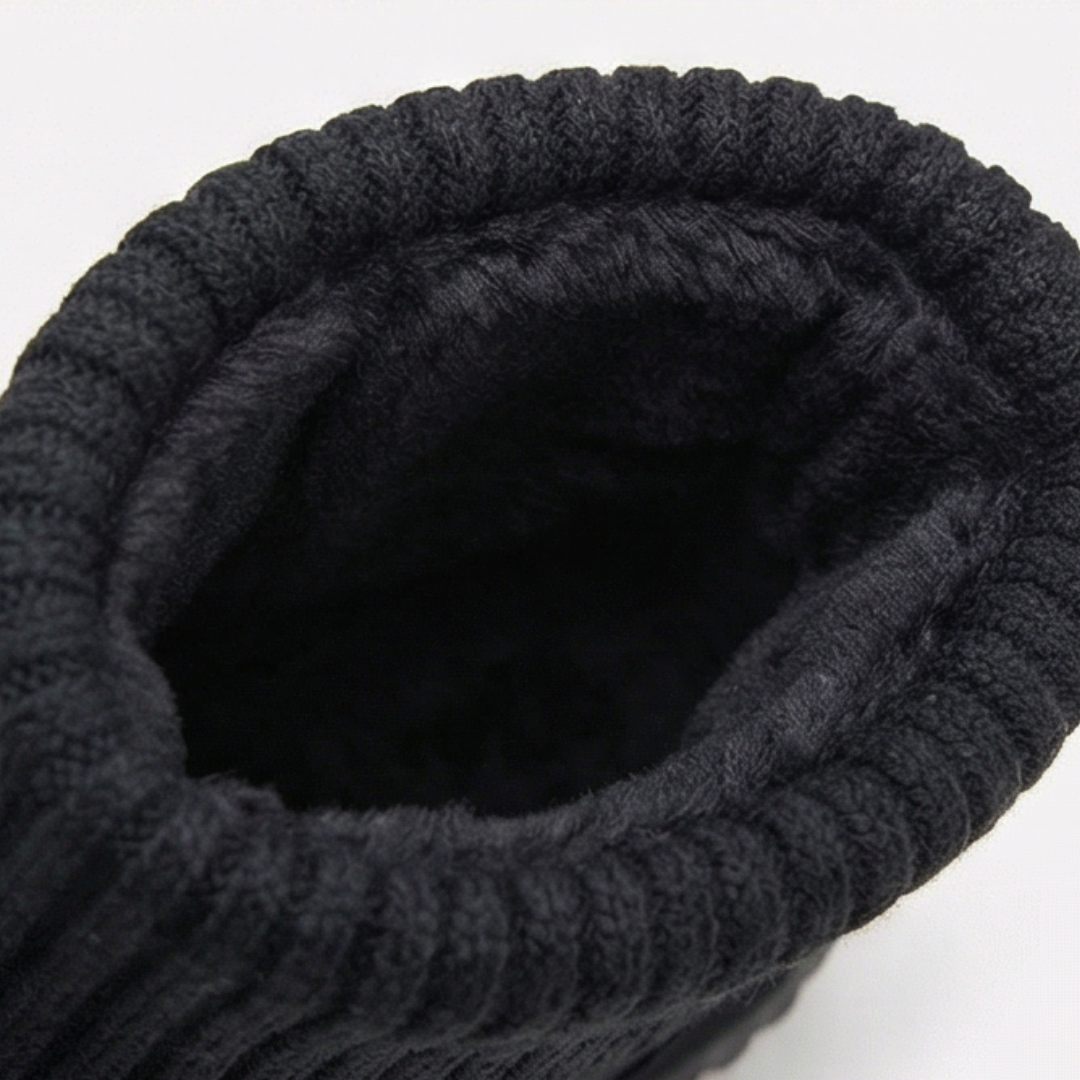 Cozella – Women's Knit Cuff Suede Ankle Booties