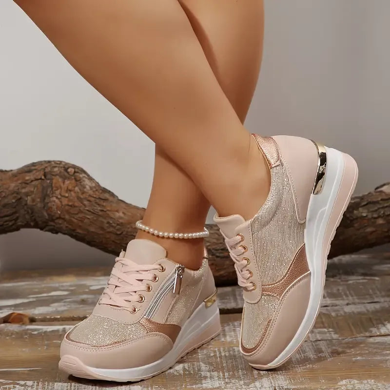Candy™ | Orthopedic Sneakers with Laces & Side Zipper