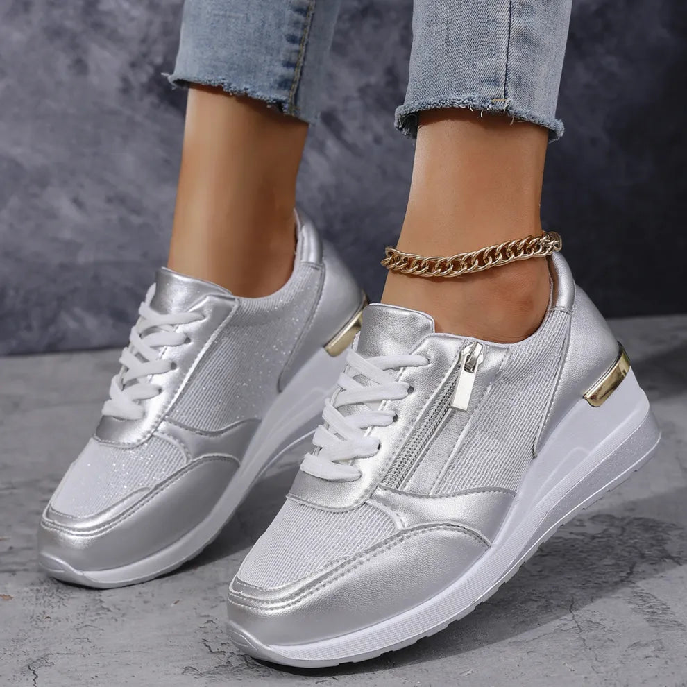 Candy™ | Orthopedic Sneakers with Laces & Side Zipper