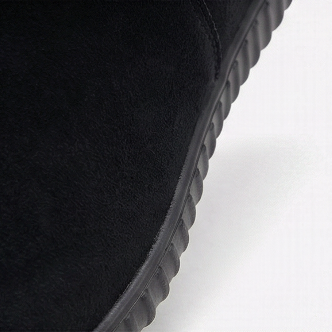 Cozella – Women's Knit Cuff Suede Ankle Booties