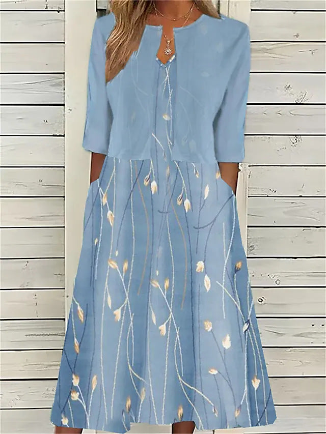 Bonnie - Floral Two-Piece Midi Dress