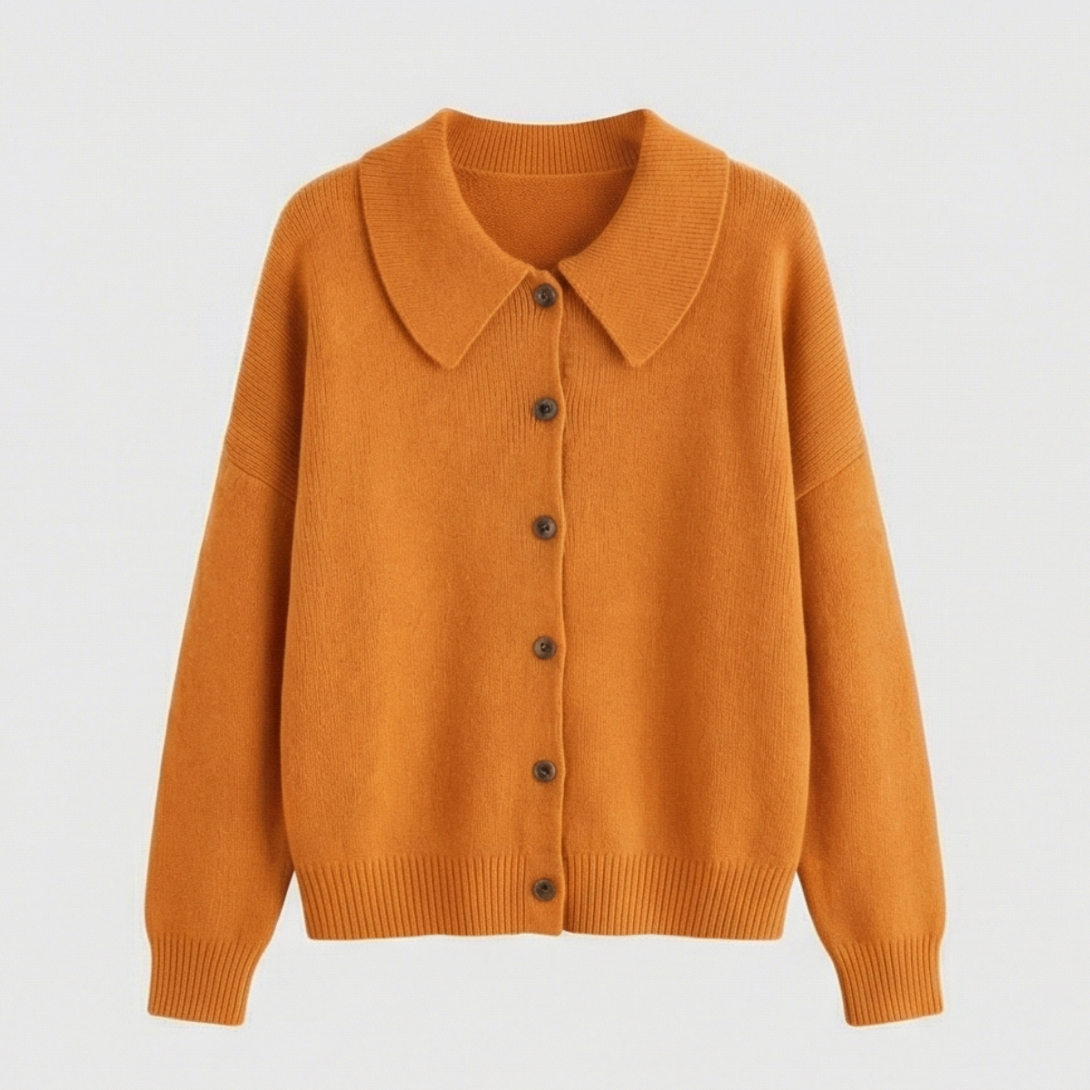 Collete – Women's Soft Knit Cardigan with Peter Pan Collar