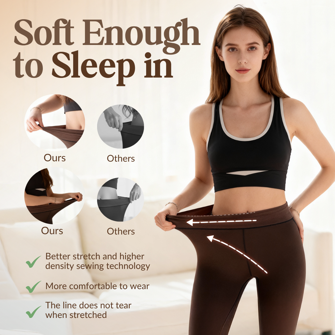 Glazelle - Women's Translucent Fleece Lined Winter Tights