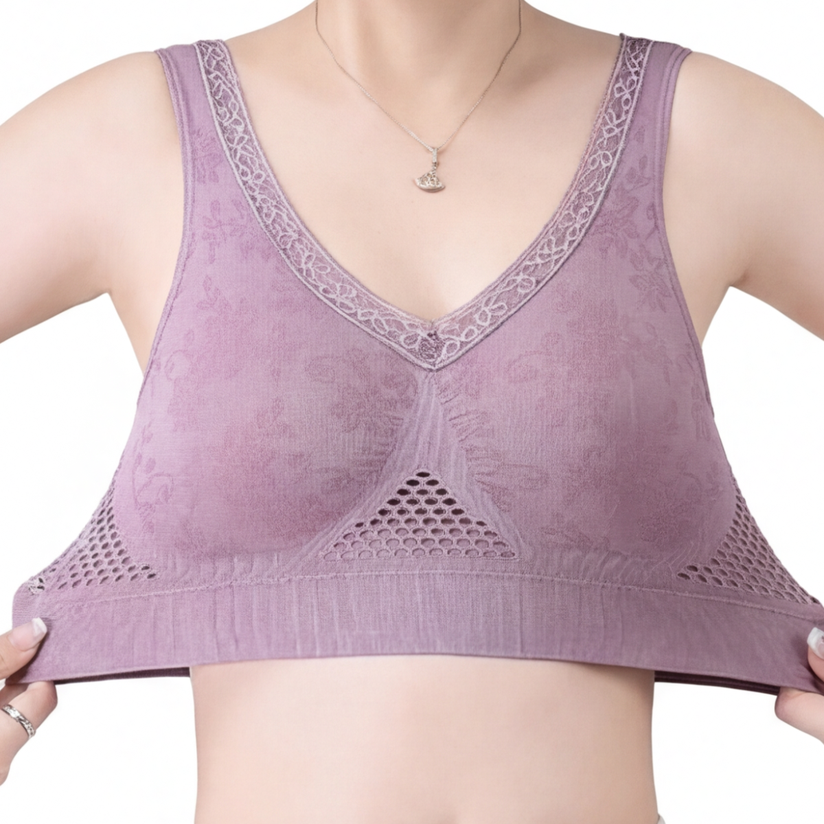 Aireya – Women's Wireless Cotton Comfort Bra with Breathable Mesh