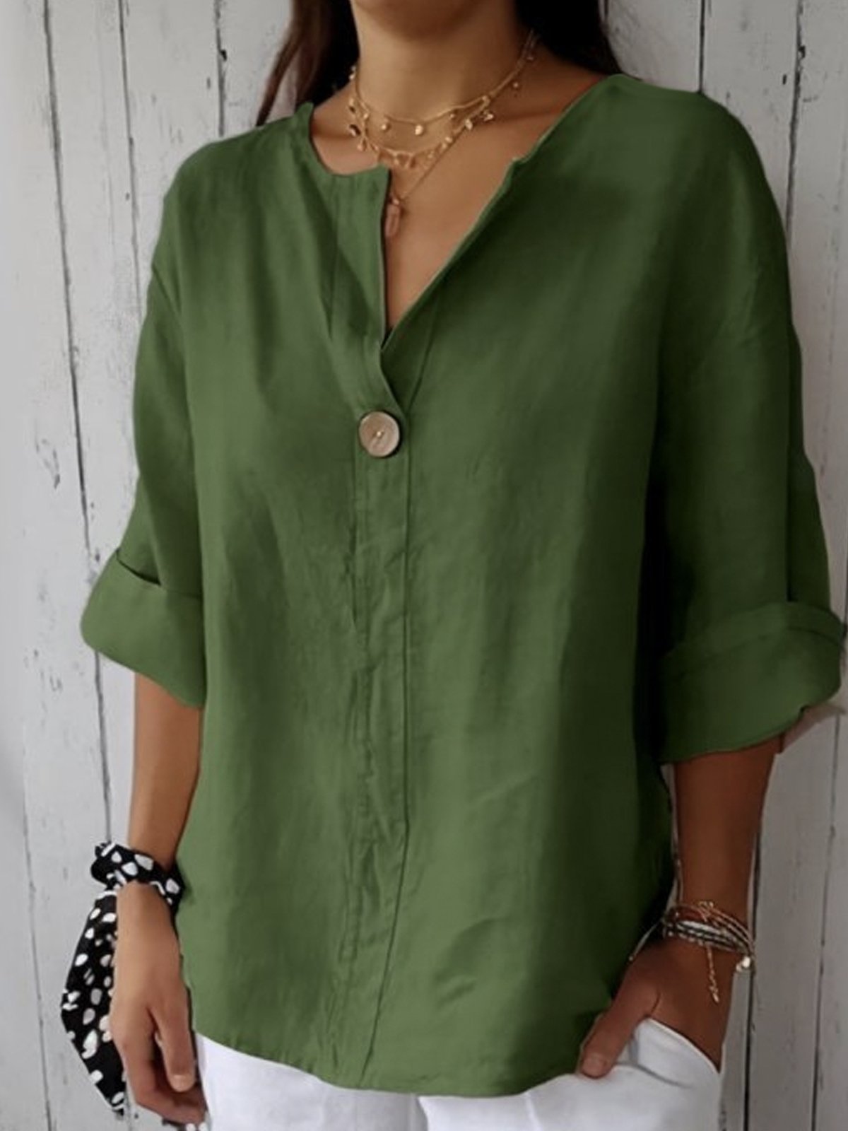 Deva™ | Casual V-Neck Blouse