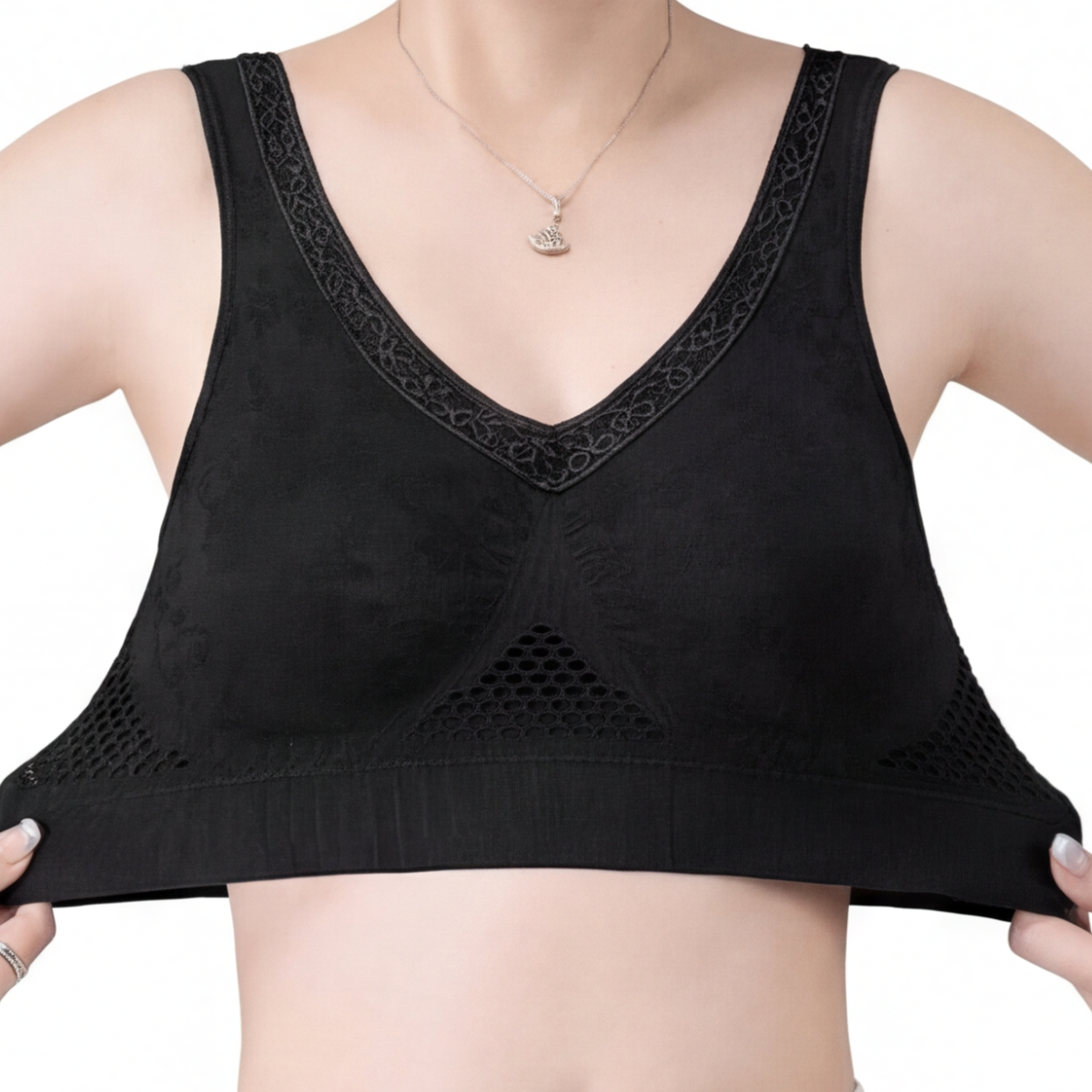 Aireya – Women's Wireless Cotton Comfort Bra with Breathable Mesh