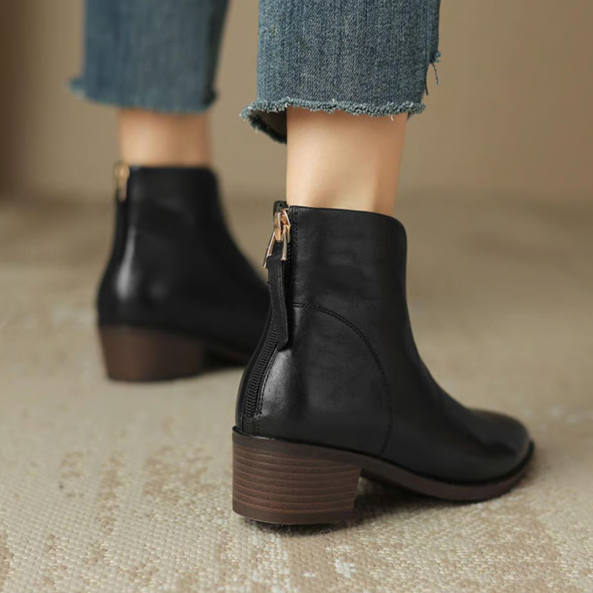 Santino™ | Luxury Ankle Boots with Low Heel
