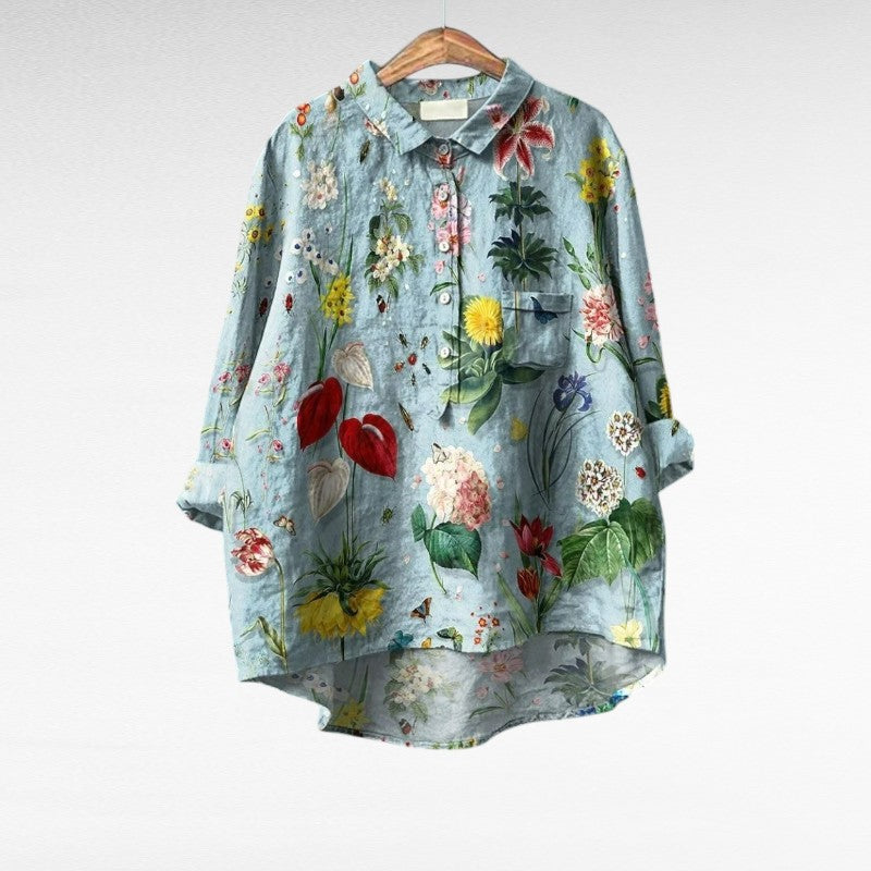 Béatrice | Elegant Summer Linen Blouse