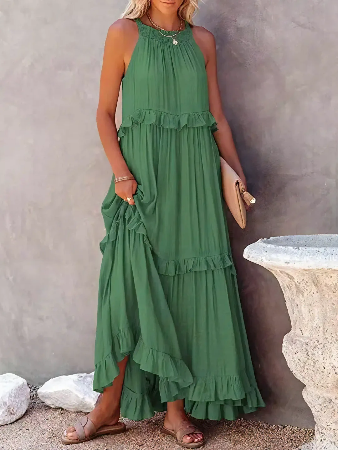 Mabel | Ruffle Breeze Maxi Dress