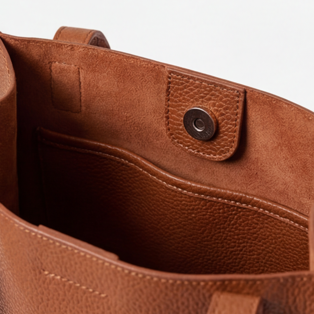 Caressa - Soft Leather Multi Pocket Shoulder Bag
