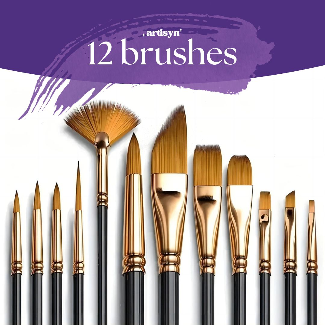 Artisyn – 12-Piece Watercolor Brush Set