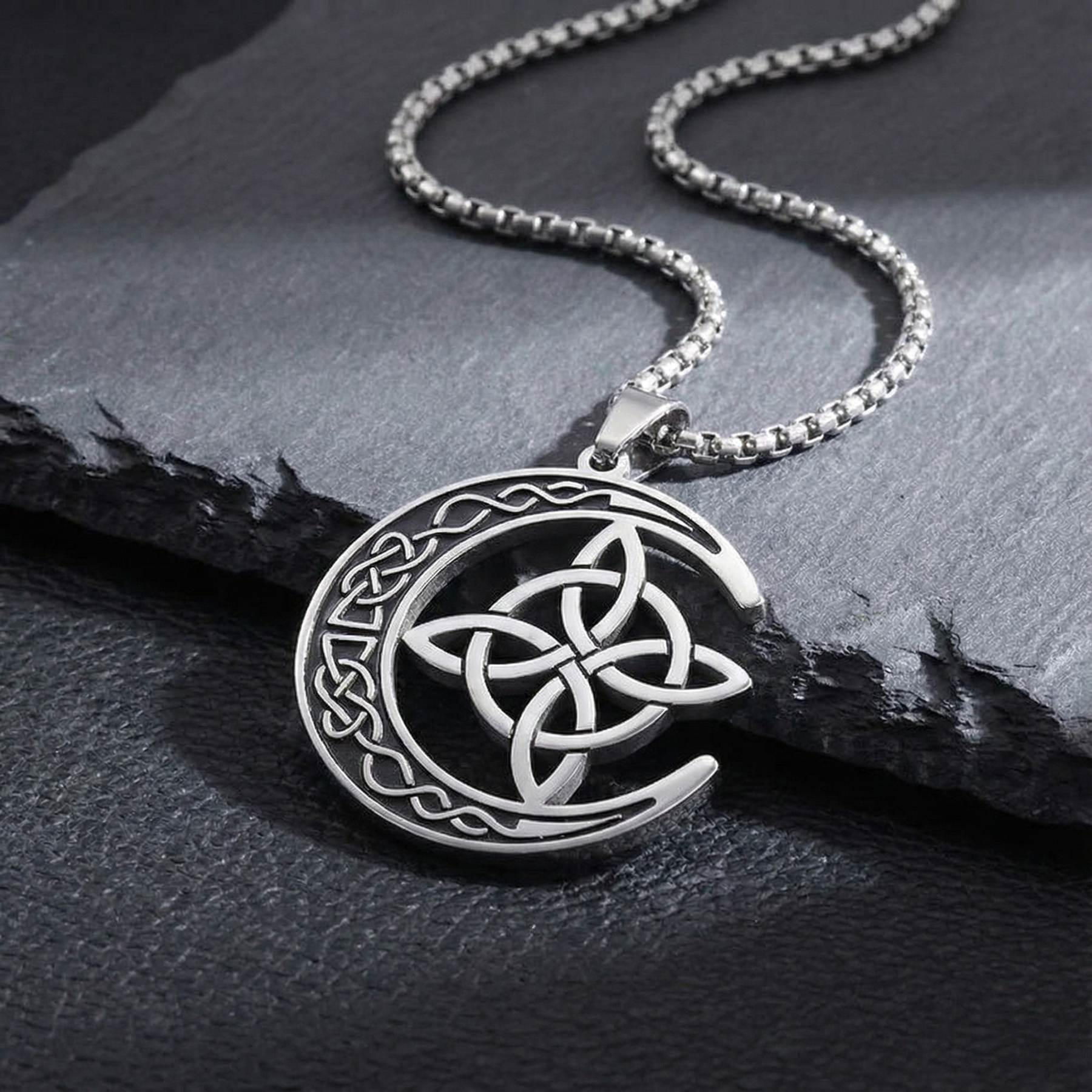 Lunara Celtic Moon Protection Pendant