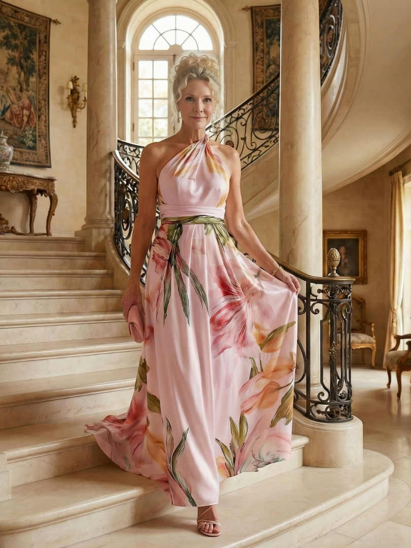 Amiel | Lightweight Floral Maxi Dress - American Cut Sleeveless