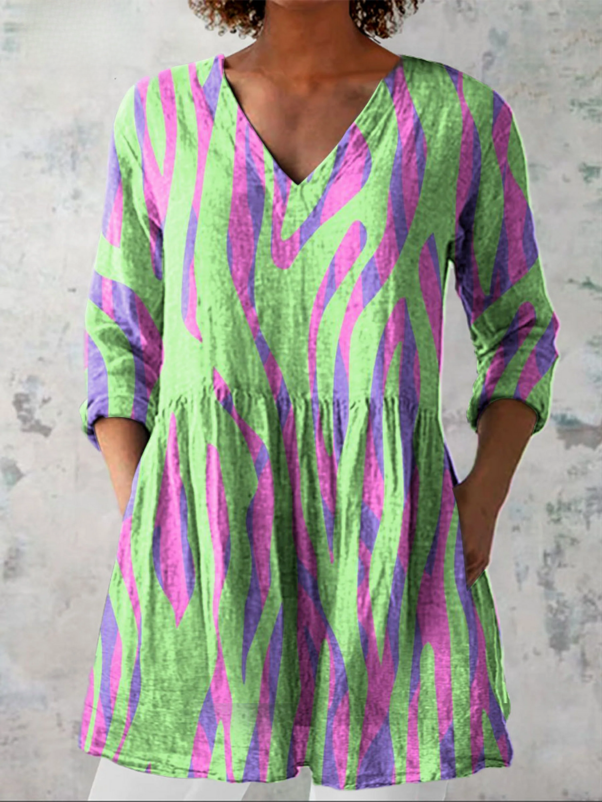 Gisella | V-Neck Long Sleeve Top