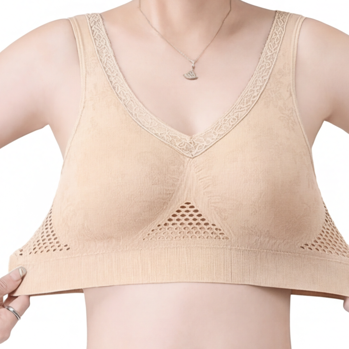 Aireya – Women's Wireless Cotton Comfort Bra with Breathable Mesh
