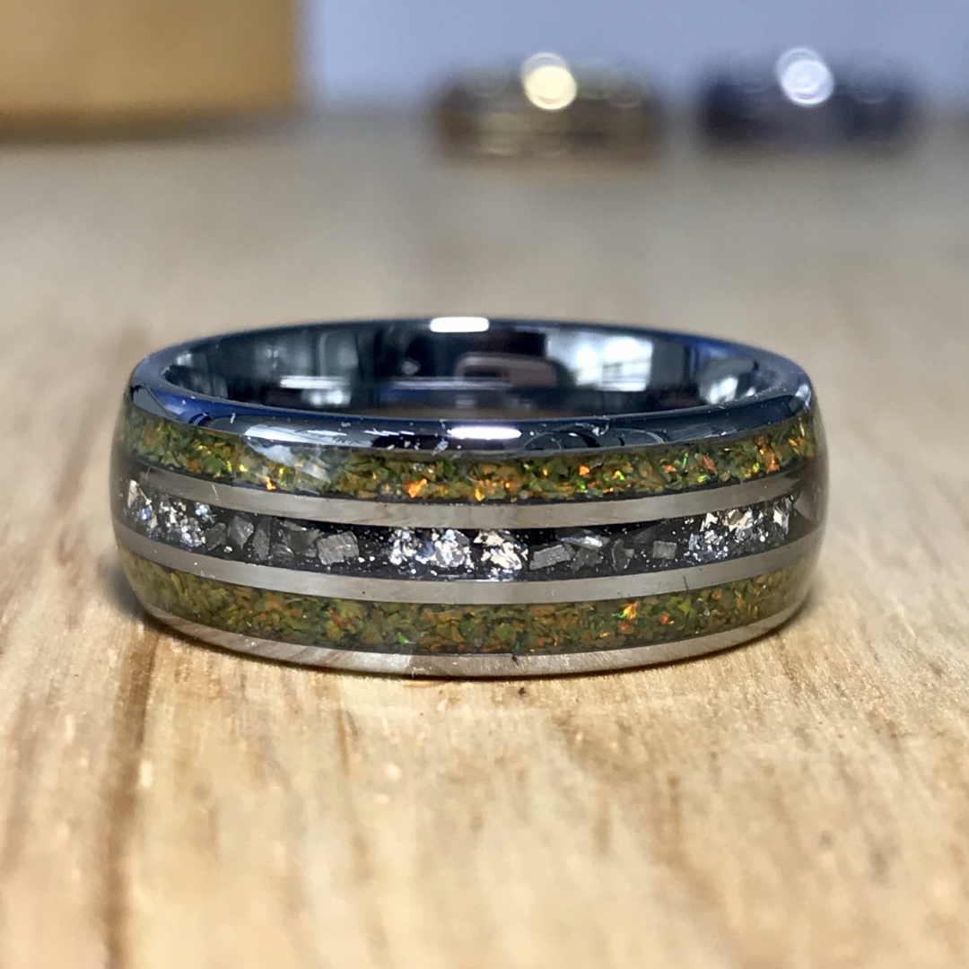 Vintage Crystal Layer Ring for Men