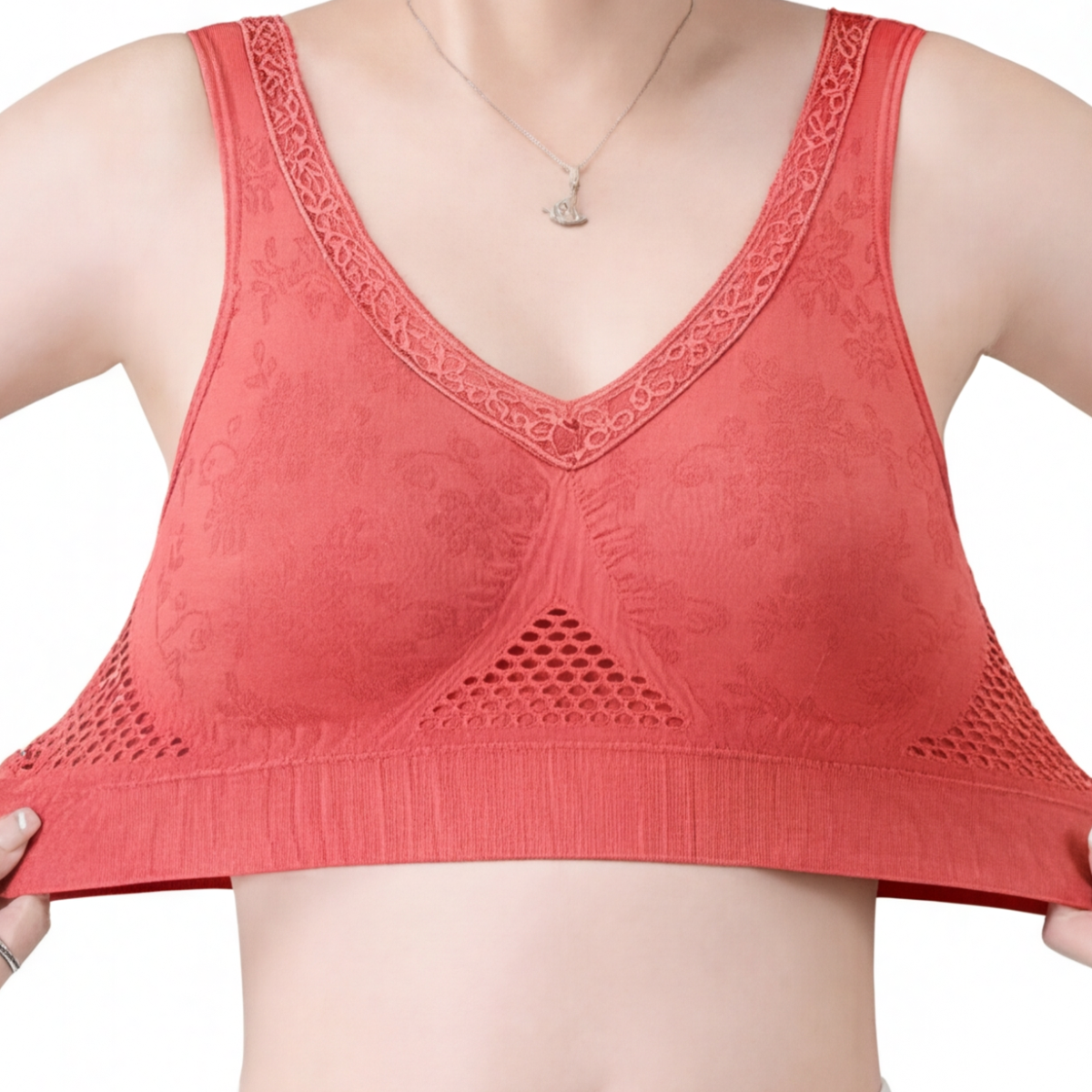 Aireya – Women's Wireless Cotton Comfort Bra with Breathable Mesh