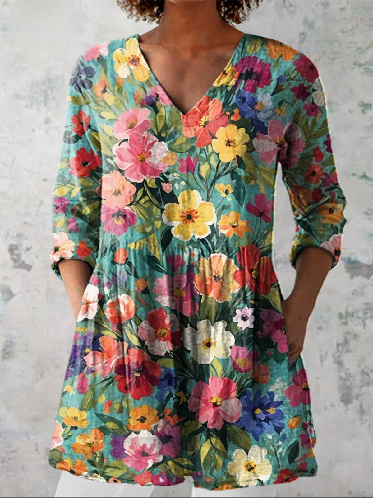 Ines | Extended V-Neck Blouse