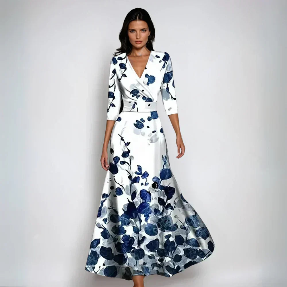 Eliana™ | Abito A-Line Floreale Elegante