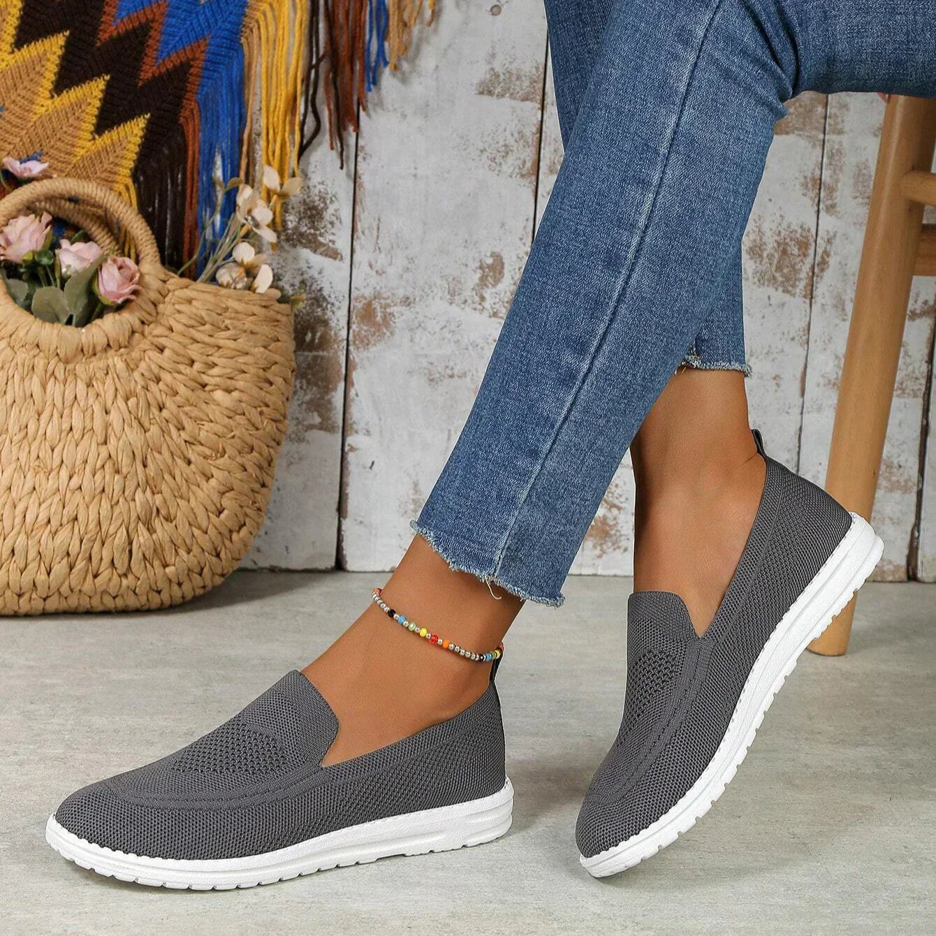 Alyssa | Womens Slip On Casual Walking Sneakers