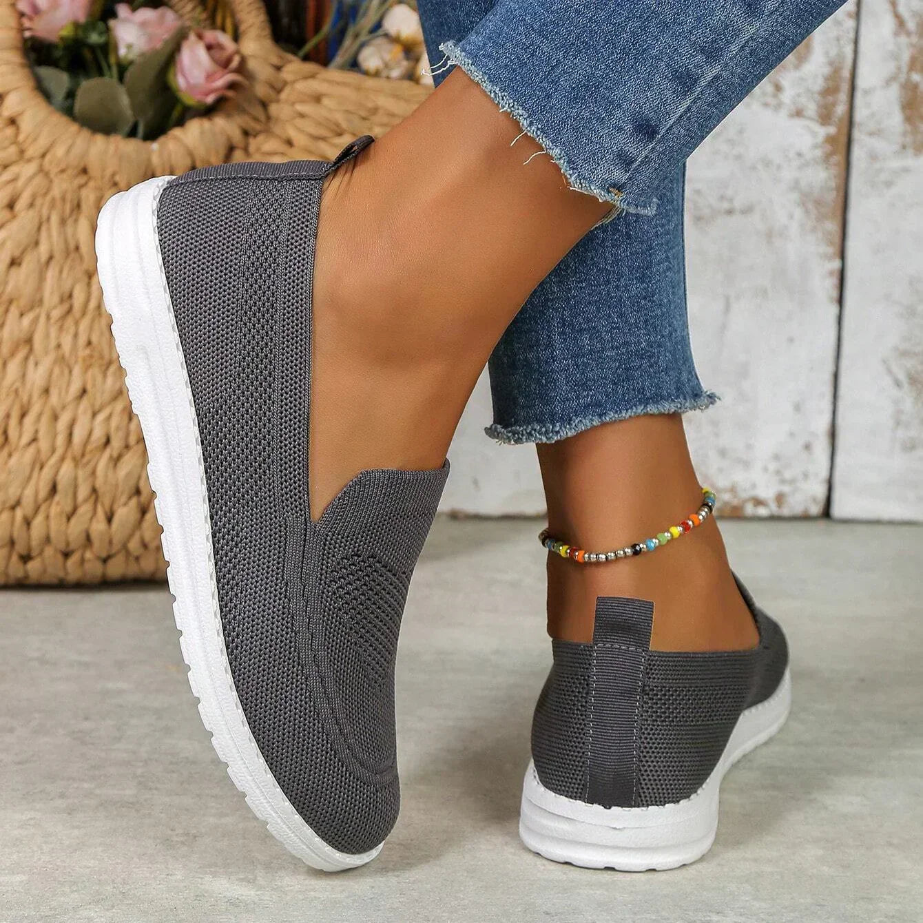 Alyssa | Womens Slip On Casual Walking Sneakers
