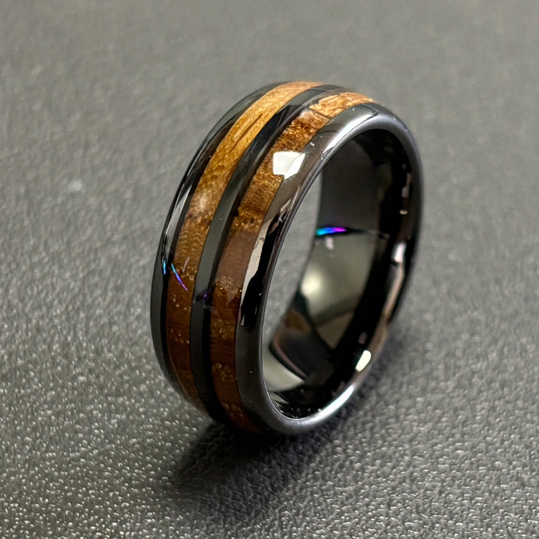 Rustic Wooden Inlay Band Midnight